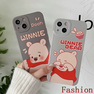 เคสไอโฟน 11 น่ารัก สีนี้ลายหมีพูห์ เคสซิลิโคนนิ่ม เคสApple iPhone13 max เคสไอโฟน8พลัส caseiPhone7 plus ise 2020 เคส ไอโฟน12 Pro max case iPhone12 เคสi11Pro max เคสiPhone11 เคสiXR เคสไอโฟนXS max ผ้าสักหลาดในตัว