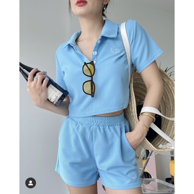 ชุดเซ็ท Maylinda สีฟ้า loonny store (Free size)