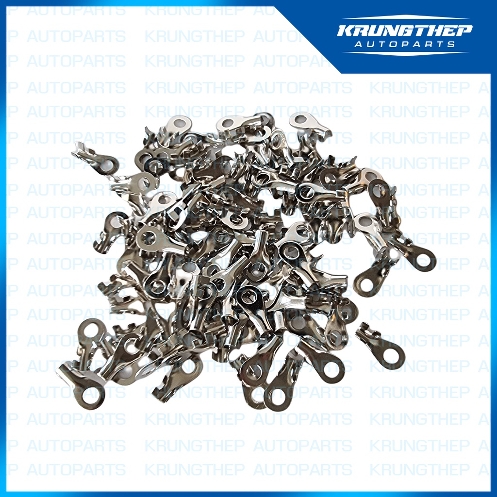 หัวสาย หัวสายไฟ ทองเหลืองชุบนิเกิล เบอร์ 1/4 (2หุน, เบอร์ 10) ราคาต่อ กล่อง 300ตัว - รูปที่ 2