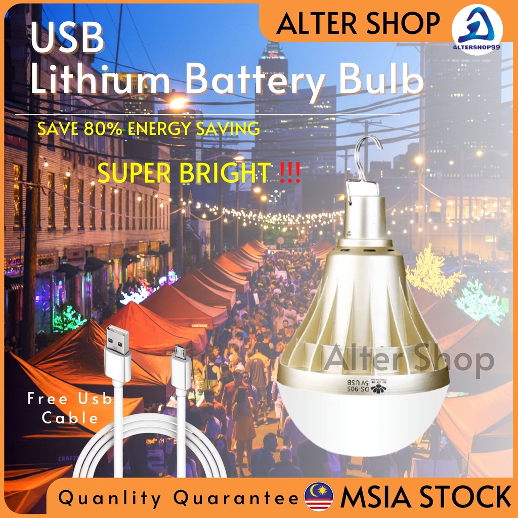 120w/100w/65w หลอดไฟ LED ฉุกเฉินแบบชาร์จไฟได้ Multifuncional /Lampu Pasar Malam