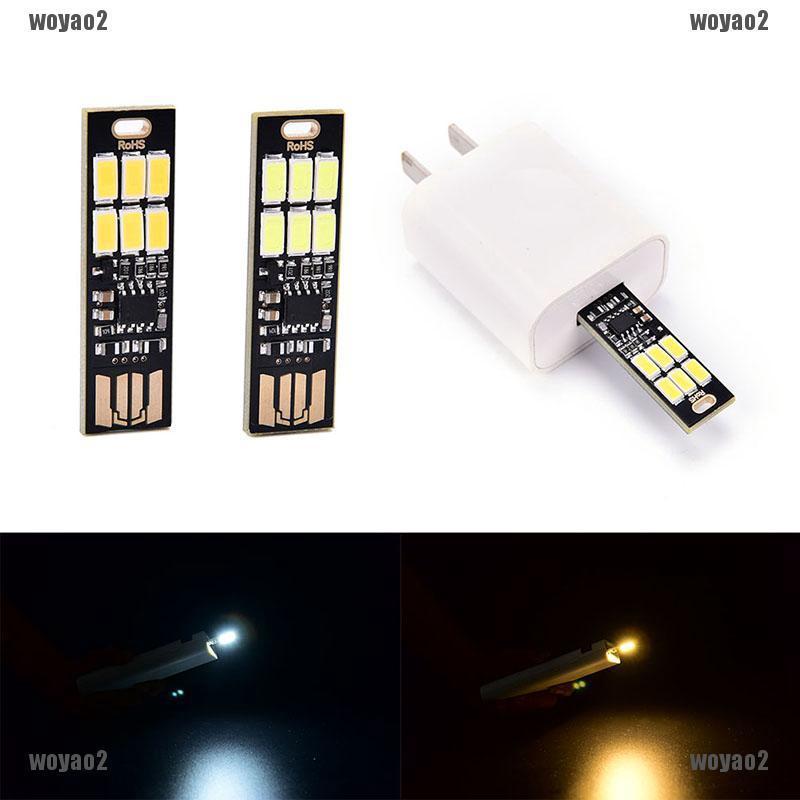 (woyo) โคมไฟ led 6 ดวง ชาร์จสาย usb ขนาดเล็ก แบบพกพา หรี่แสงได้ สีขาว สําหรับแล็ปท็อป 1