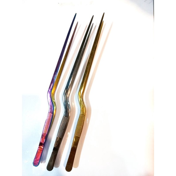 ที่คีบปลายเเหลม 20-30cm.Forcep ปากคีบ คีบใบมิ้น ที่คีบตกเเต่งอาหารเเละเครื่องดื่ม ราคาตอชิ้น