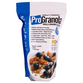 Keto กราโนล่า granola vanilla cinnamon 555g หรือ 340g