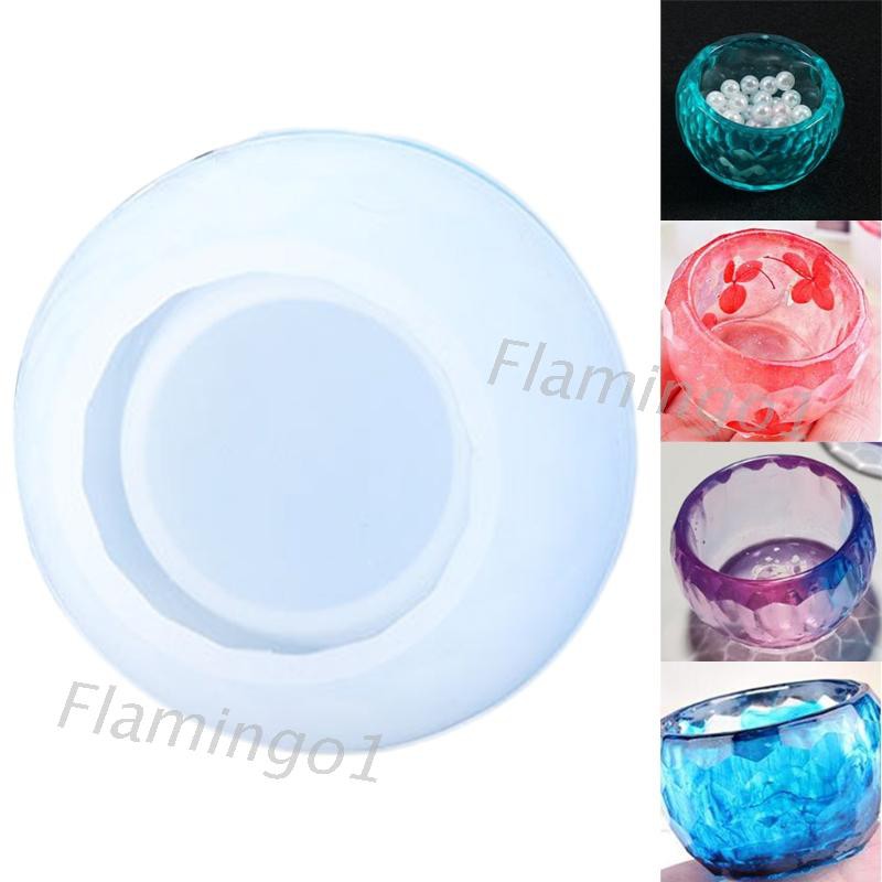 Handmade Rhombus Small Bowl UV Crystal Epoxy Resin Mold Dish Plate Casting Mold