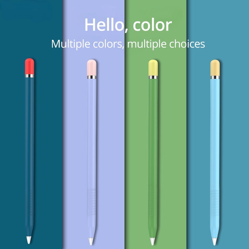 เคสซิลิโคน ซิลิกาเจล หลากสี สําหรับ Apple Pencil 1 Ipad แท็บเล็ต ปากกาสไตลัส