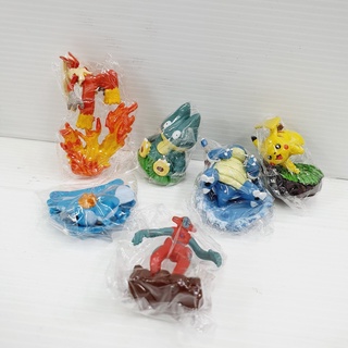 5 cm Mini Figurine Action Figure Pocket Monster Pikachu Set of 6 ตุ๊กตาโมเดล โปเกมอน ฟิกเกอร์ ชุด 5 ลาย ฉาก