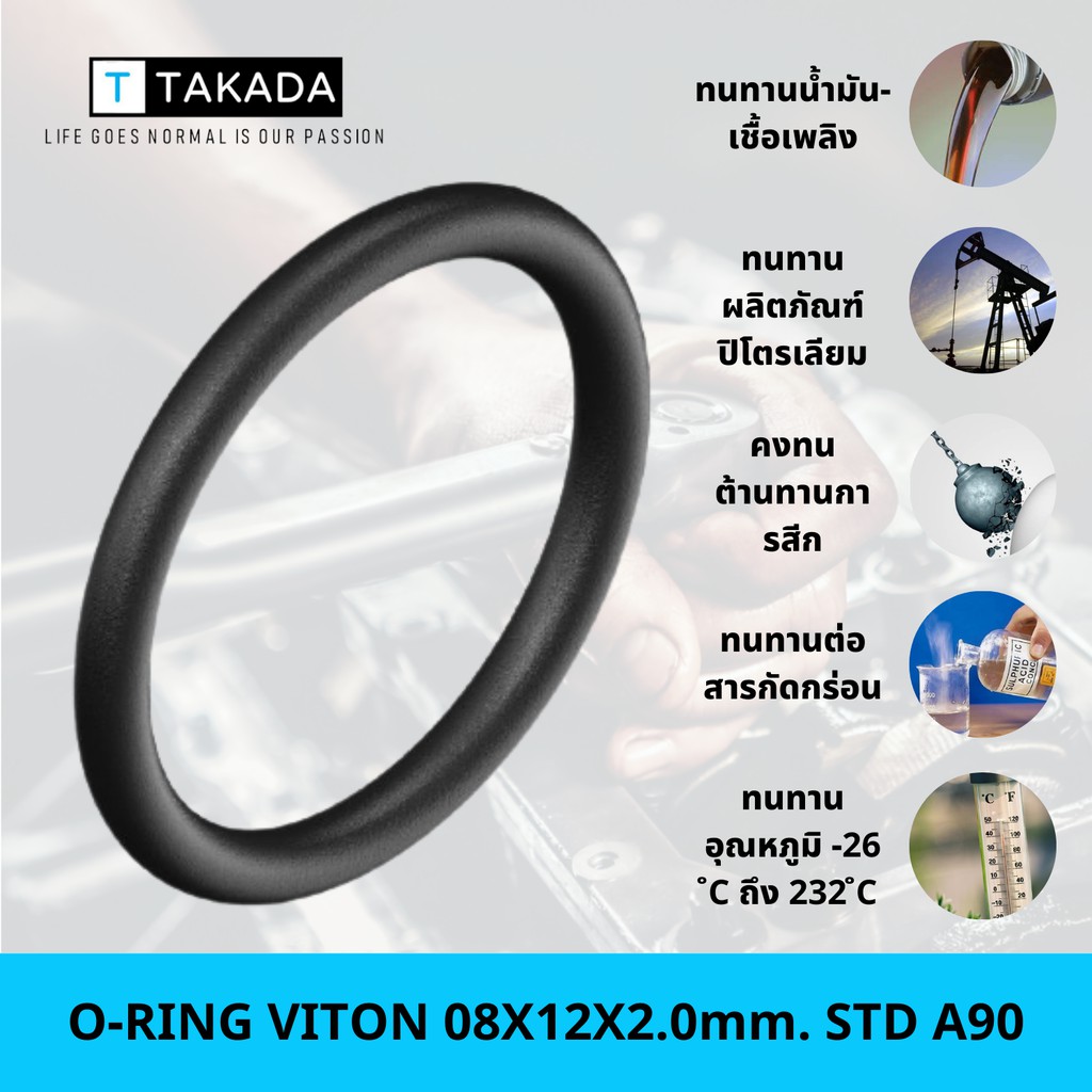 O-RING VITON 08X12X2.0mm. STD A90