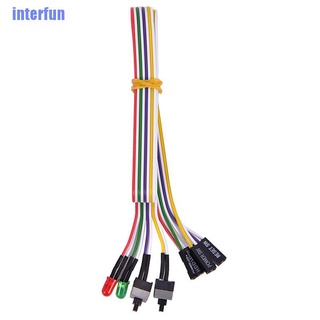 (Interfun) Atx Pc 2 เมนบอร์ดไฟฟ้าเปิด / ปิด / รีเซ็ตสวิทช์พร้อมไฟ Led