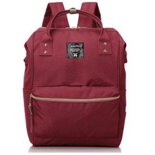 Authentic Anello Japan Imported Canvas Unisex Backpack - Dark Red