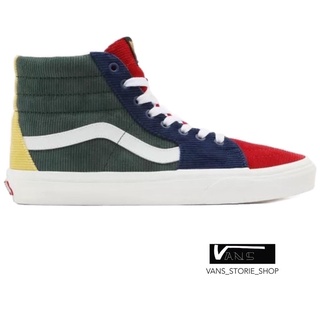 VANS SK8 HI MIXED CORDUROY MULTI JUNGLE GREEN SNEAKERS สินค้ามีประกันแท้