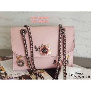 ✨แท้💯% COACH F52611 Semi Precious Tea Rose All Over Parker Shoulder Bag✨