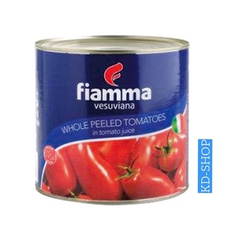 ไฟมมา วีสุเวียนา Fiamma Vesuviana มะเขือเทศปอกเปลือกในน้ำมะเขือเทศ Whole Peeled Tomatoes in Tomato Juice ขนาด 2.55 กก.