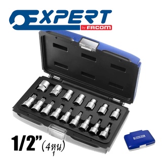 Expert 1/2" ชุดลูกบล็อกและลูกบล็อกเดือยโผล่ หัวทอร์ค/หัวจีบ 16 ชิ้น E032907