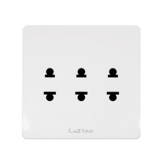 ถูกที่สุด✅  ชุดเต้ารับ 2 ขา 3 ช่อง LUZINO รุ่น SURFACE SQ M2-R3Z สีขาว Switches &amp; Receptacles