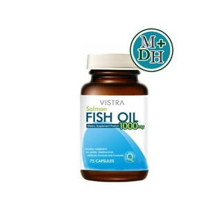 Vistra Salmon Fish Oil 1000 MG 75 เม็ด [13069] วิสทร้า น้ำมันปลาแซลมอน 1000 มก 1 ขวด