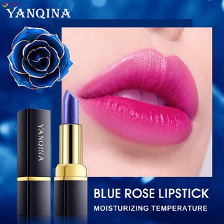 [จัดส่ง24H] ลิปสติกแบบพกพา Yanqina Moisturizing Tempering Lipstick สีฟ้ากุหลาบลิปสติกเปลี่ยนสี TH