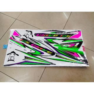 สติกเกอร์ W125R ปี 2005 รุ่น12 เขียวสะท้อนแสง