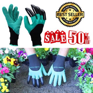 Garden Genie Gloves ถุงมือ พรวนดิน ถุงมือขุดดินทำสวน