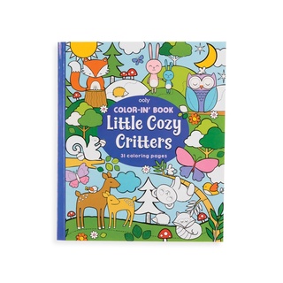 สมุดระบายสี ที่น่ารักที่สุดในโลก 🎈แบรนด์ OOLY 🇺🇸COLOR-INBOOK ลาย Little Cozy Critters กระดาษหนา 🇱🇷 พร้อมส่ง