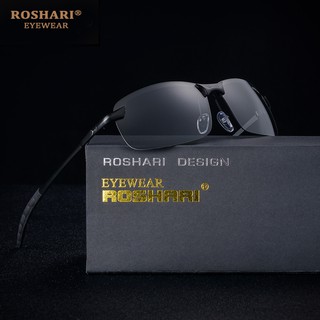 Roshari A51 แว่นตากันแดด เลนส์โพลาไรซ์ ป้องกันแสงสะท้อน เลนส์โครเมี่ยม ของแท้ สําหรับผู้ชาย