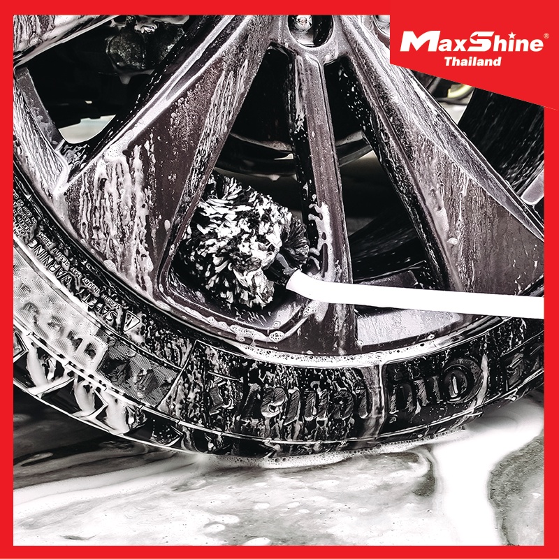 MAXSHINE 45 Degree Angle Microfiber Wheel Brush แปรงล้างล้อรถยนต์ ไมโครไฟเบอร์ งอได้