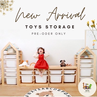 Playroom Furniture Set (Pre-Order), Toy Storage ชั้นเก็บของ ชั้นวางของเล่นจัดห้องเด็ก เฟอร์นิเจอร์ ไม้สน