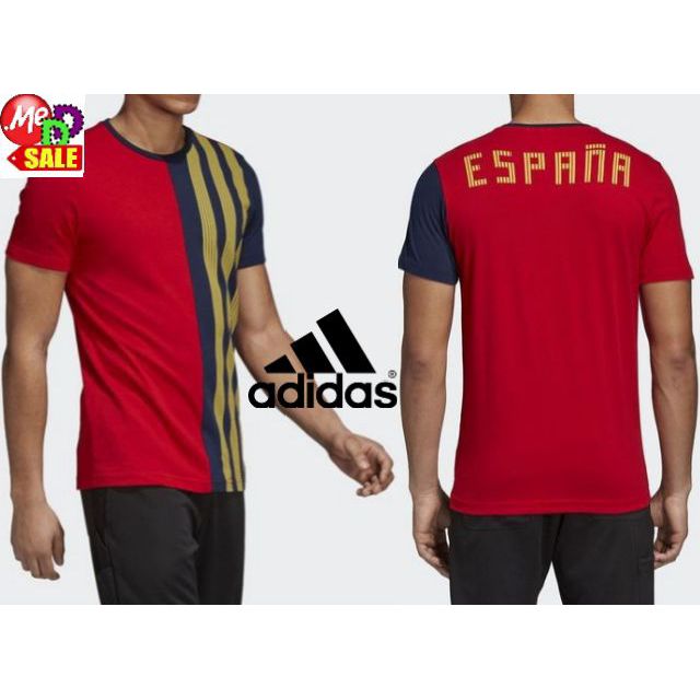 Adidas -ใหม่ เสื้อยืดทีมฟุตบอลเสปน Adidas Spain's Football T-shirt CF1736
