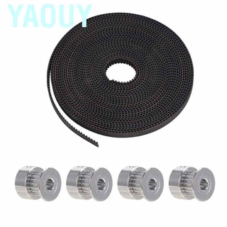 Yaouy GT2 1M Timing Belt   4pcs 20 Teeth Inner Hole 5mm Synchronous Pulleys for 3D Printer