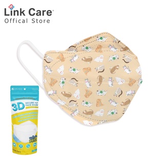 Link Care หน้ากาก ผู้ใหญ่ ลายแมว cat (แพ็ค3ชิ้น)