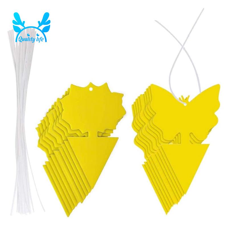 20Pcs Sticky Trap,Fruit Fly and Gnat Trap Yellow Sticky Bug Traps for Indoor/Outdoor Use Insect Catc