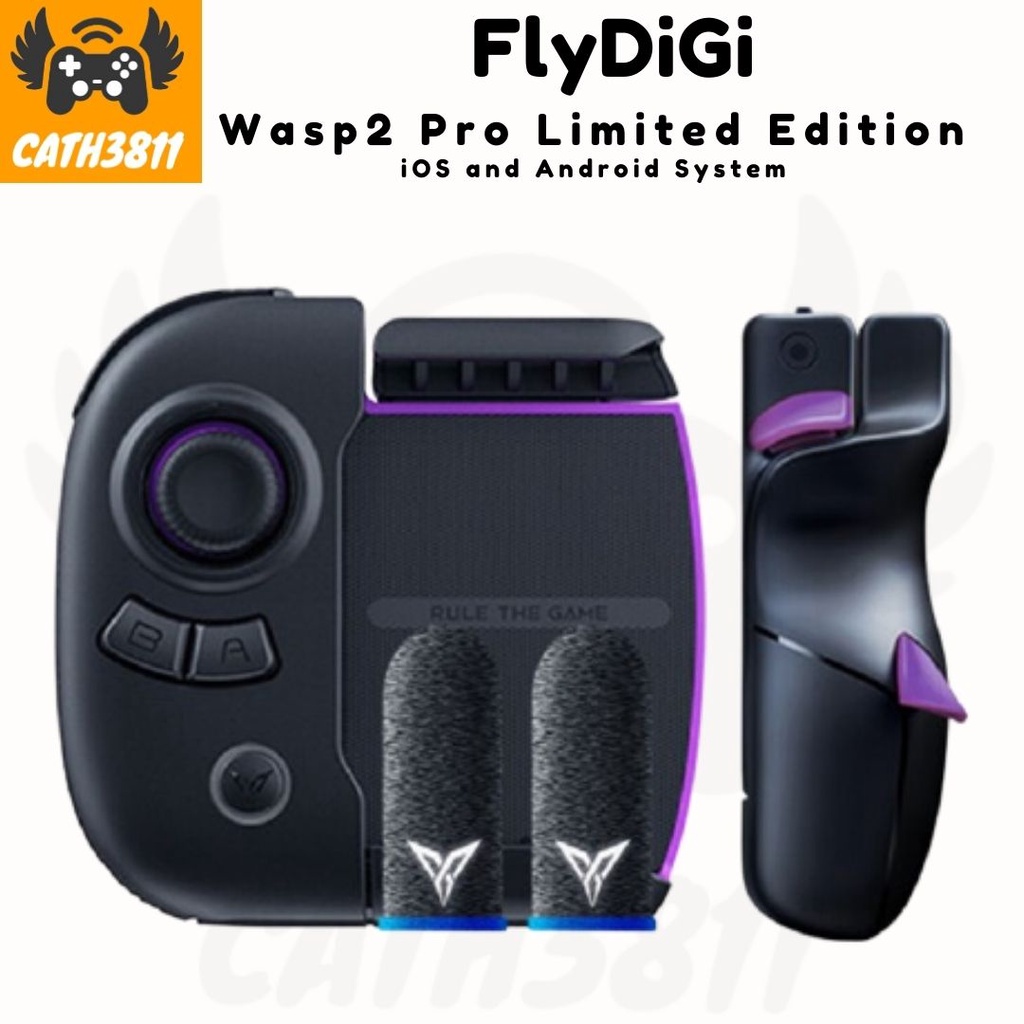 Flydigi Wasp 2 Pro Limited Edition ไจโรสโคป ตรวจจับเงา สีม่วง Android/IOS