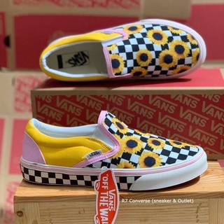 🚩   Slip On " Sunflower " 🌻 ส์สลิปออนดอกทานตะวันน่ารัก สินค้าพร้อมกล่อง มีเก็บปลาายทาง