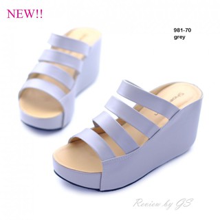 SHOES-DOODEE 	รองเท้าเตารีดแบบสวม งานหนังพียู เนื้อนิ่ม	981-70A1-GRY	[สีเทา]