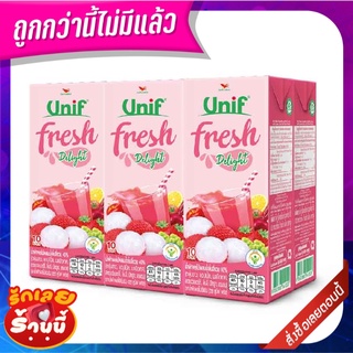 ยูนิฟ เฟรช ดีไลท์ น้ำผักผลไม้ผสมลิ้นจี่40% 180 มล. แพ็ค 6 กล่อง Unif Fresh Delight Lychee 40% 180 ml x 6