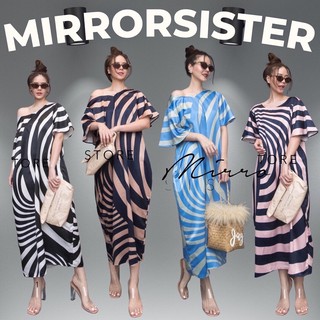 Code : 01030.1 เดรสทรงปล่อย ชุดออกงาน เดรสทรงเก๋ งานป้าย mirrorsister