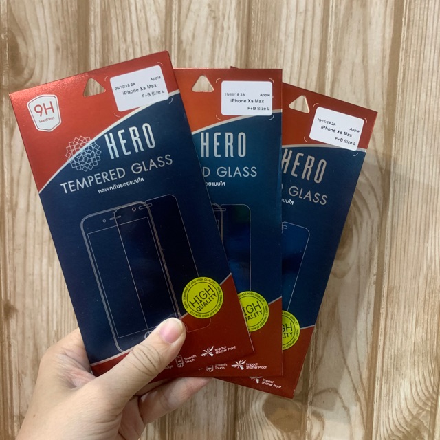Hero กระจกไม่เต็มจอ iP11Promax, iP11, iP11Pro, iP XsMax, iP XR, iP X/XS, iP SE2020, iP7/8Plus, iP7/8