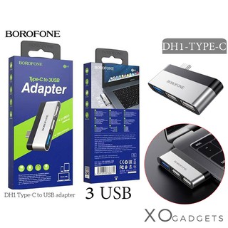 BOROFONE DH1 3-PORT HUB FOR Desktop TYPE-C TO 3 USB (รับประกัน 1 ปี)