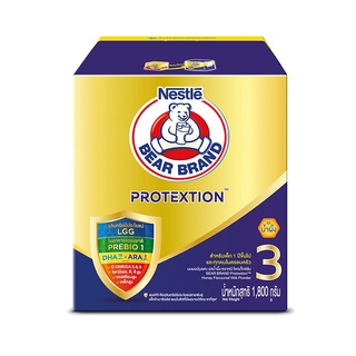  BEAR BRAND ตราหมี นมผงสำหรับเด็ก ช่วงวัยที่ 3 โพรเท็กซ์ชัน รสน้ำผึ้ง 1800 กรัม เก็บเงินปลายทาง