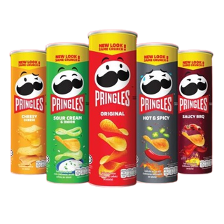 PRINGLES พริงเกิลส์ มันฝรั่งทอดกรอบ ขนาด 97-110 กรัม ขนมทานเล่น ของว่าง (เลือกรสได้)