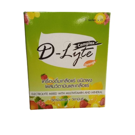 D-Lyte Complex 1 Box (10 Sachets) ดีไลท์ คอมเพล็กซ์ เกลือแร่ 1 กล่อง (10 ซอง)