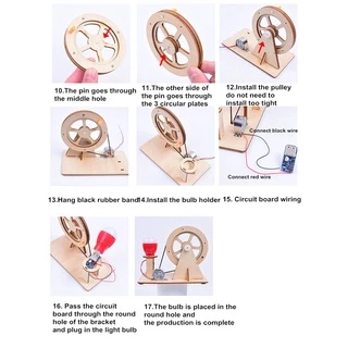ชุดของเล่นตัวต่อไม้ รูปหลอดไฟ DIY เพื่อการเรียนรู้ การทดลองทางวิทยาศาสตร์ฟิสิกส์