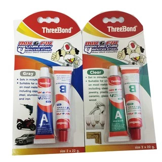 ทรีบอนด์ อีพ็อกซี่ มิกซ์แอนด์ฟิกซ์ / ThreeBond Epoxy Mix and Fix (2x 22g.) Clear & Gray