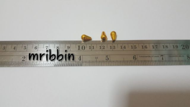 ลูกปัดหยดน้ำสีเงินสีทอง ห่อละ 100 เม็ด