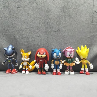 ฟิกเกอร์ PVC รูปการ์ตูน Sonic the Hedgehog Mario ขนาด 6-7 ซม. ของเล่นสําหรับเด็ก จํานวน 1 ชิ้น