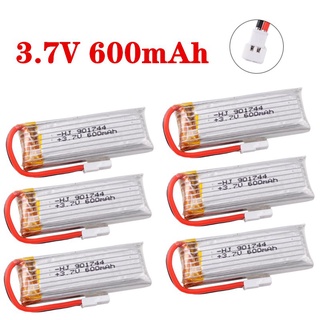 อัพเกรด RC FPV Drone แบตเตอรี่ 3.7V 600mAh 901744 แบตเตอรี่ Lipo สำหรับ SYMA X50W X60W RC Quadcopter เฮลิคอปเตอร์ 25C 3.