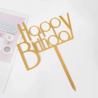 A31 ป้ายปักเค้ก Happy Birthday อุปกรณ์ตกแต่งเค้ก พร้อมส่งในไทย(T21-1-03,สั่ง 1 ชิ้น)