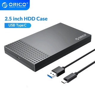 Orico กล่องใส่ hdd 2 5 USB/Type C กล่องฮาร์ดดิสก์ไดรฟ์ HDD USB 3.1 Type-C 2.5 นิ้ว SATA HDD SSD สีดํา สําหรับแล็ปท็อป โน้ตบุ๊ก Pc