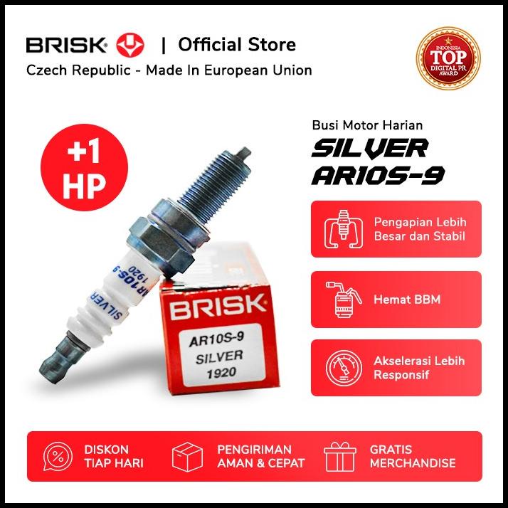 หัวเทียนรถจักรยานยนต์ Brisk Silver Ar10S-9