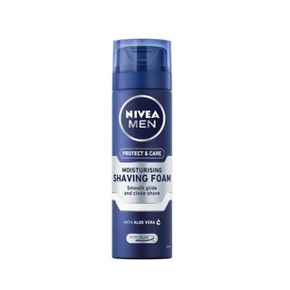 🌟 โฟมโกนหนวด สูตร มอยสเจอร์ นีเวีย เมน NIVEA MEN MOISTURISING SHAVING FOAM 200ml.