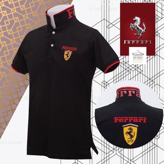 ❄►☾เสื้อโปโล Men Polo Ferrari Cotton Mix Tk  1 Limited editionเสื้อเชิ้ตผู้ชายเสื้อโปโล🎁🎀✨🎗